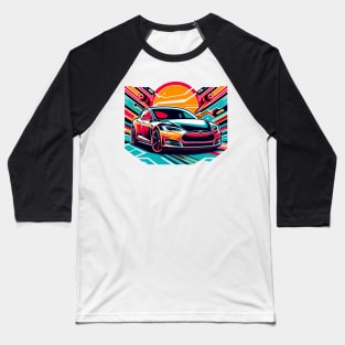 Tesla Model S Baseball T-Shirt